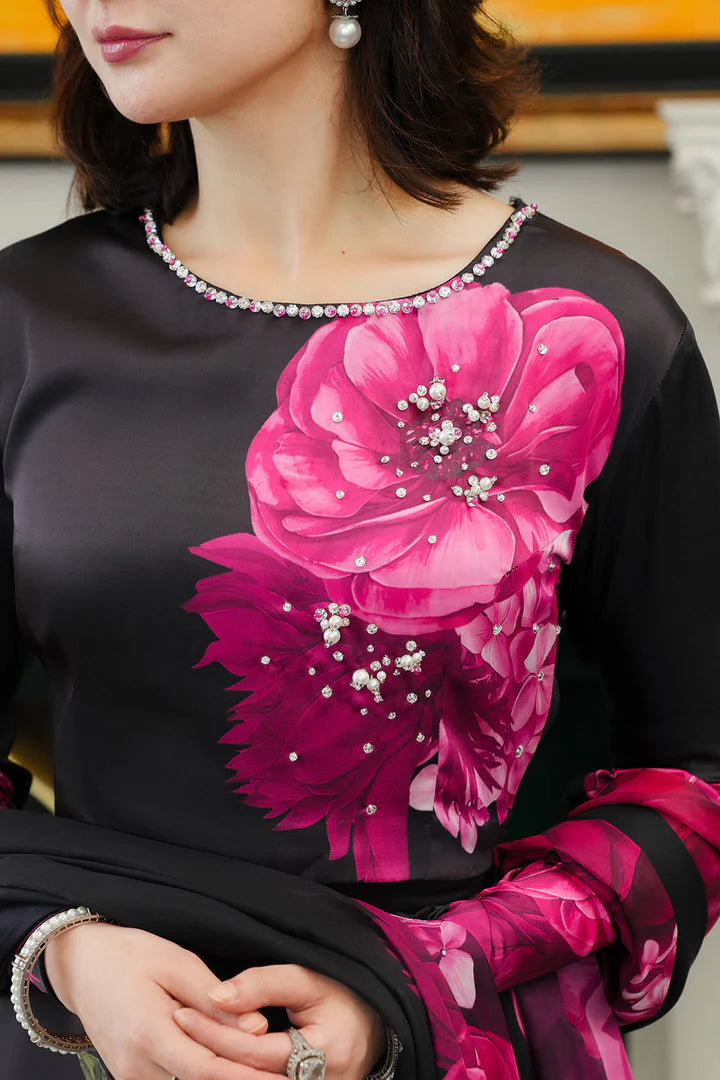 LULUSAR Silk 3PC Digital Printed V108 - Unstitched