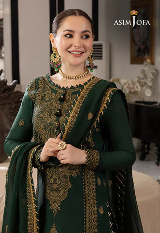 Dhanak 3PC Embroidered With Chiffon Embroidered Dupatta V244 - Unstitched