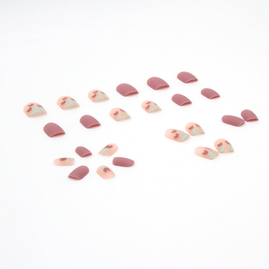 Morandi Pink Tulip Squoval Press-on Nails