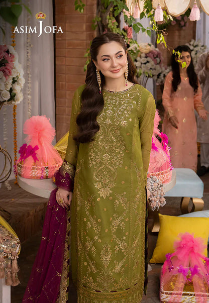 Dhanak 3PC Embroidered With Chiffon Embroidered Dupatta-V243 - Unstitched