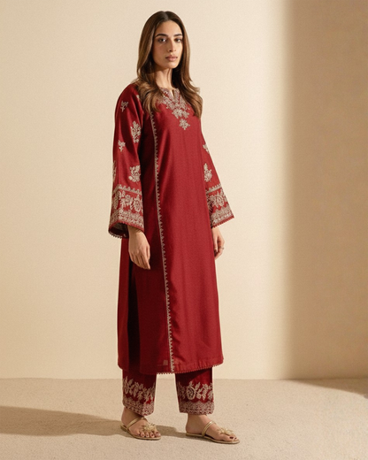 Dhanak - 2PC Embroidered Unstitched V240
