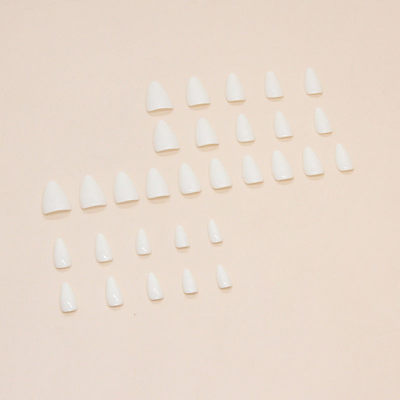 Off White Almond Press-on Nails