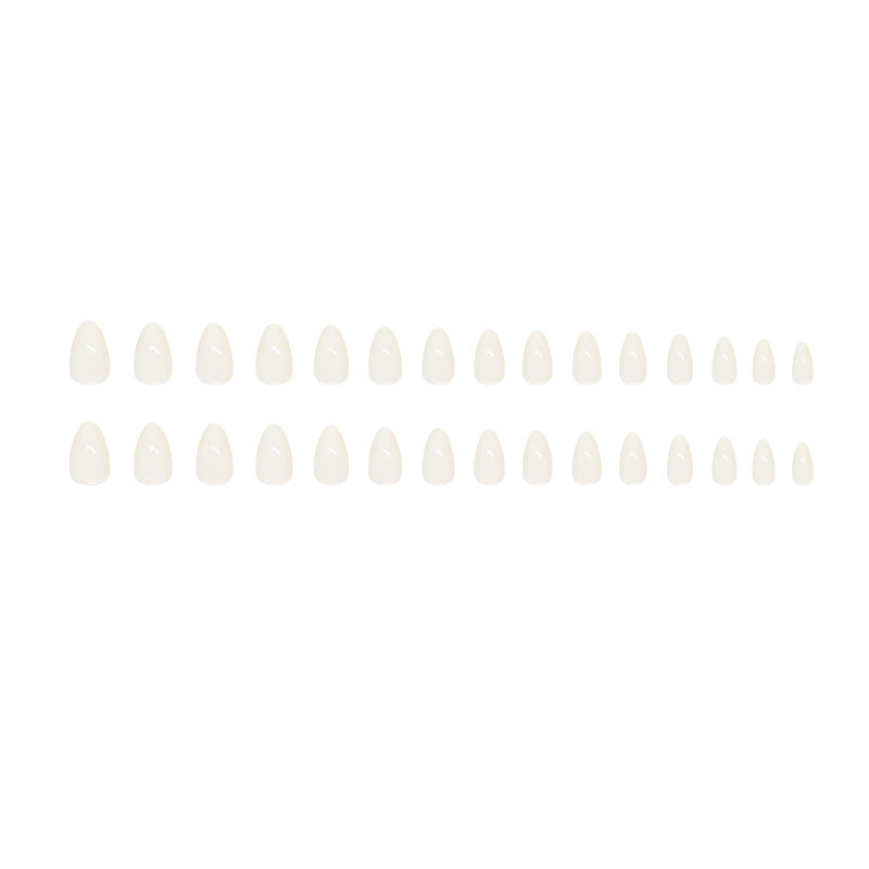 Off White Almond Press-on Nails