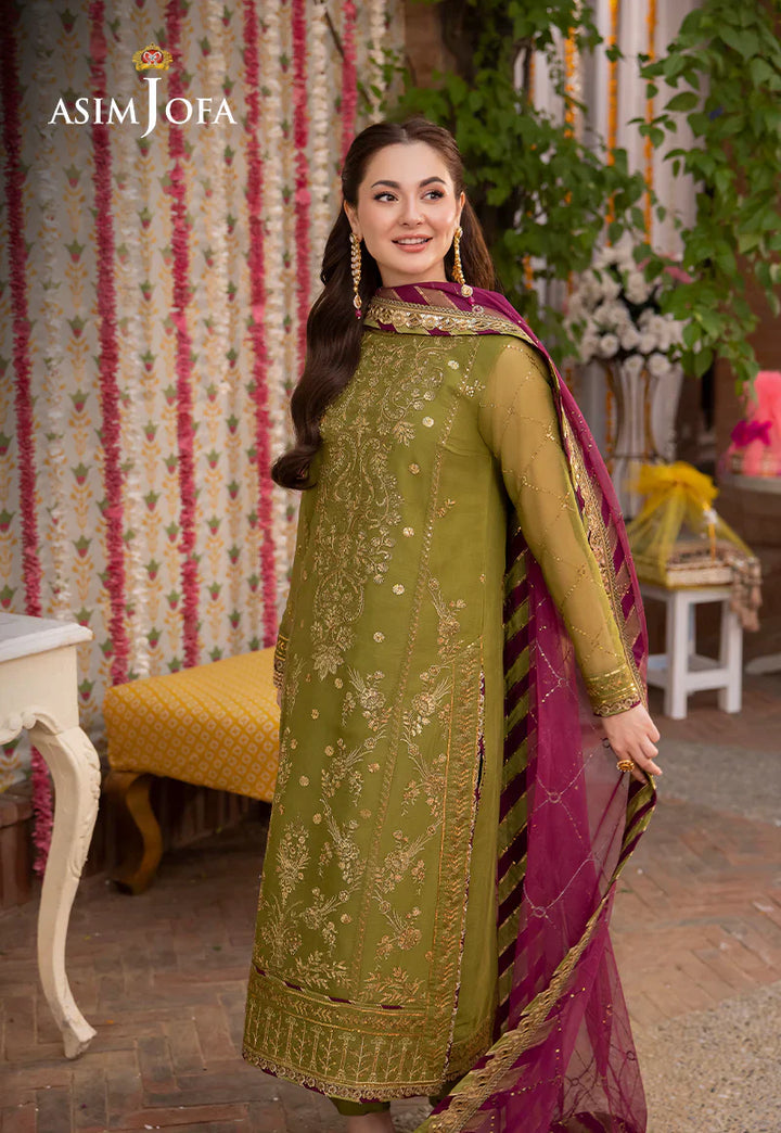 Dhanak 3PC Embroidered With Chiffon Embroidered Dupatta-V243 - Unstitched