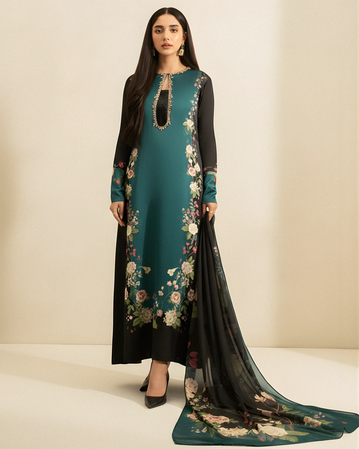 LULUSAR Silk 3PC Digital Printed 231 - Unstitched