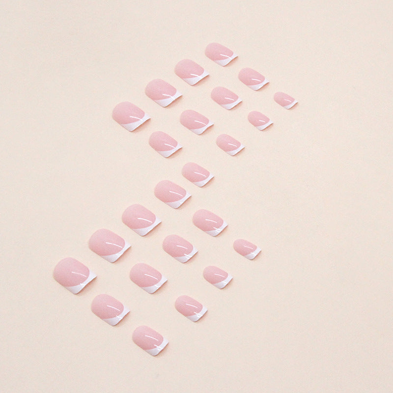 Soft Pink French Squoval Press-on Nails