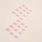 Soft Pink French Squoval Press-on Nails