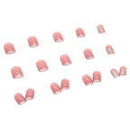 Silver Sparkle Pink Squoval Press-on Nails