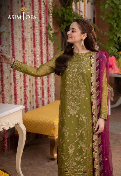 Dhanak 3PC Embroidered With Chiffon Embroidered Dupatta-V243 - Unstitched