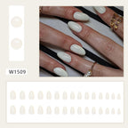 Off White Almond Press-on Nails