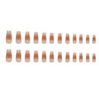 Beige & Peach Fancy Almond Press-On Nails