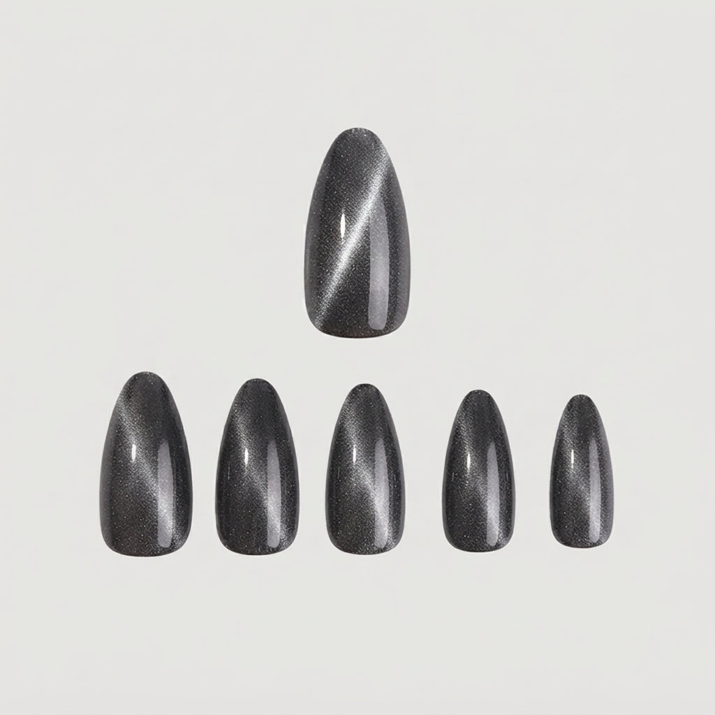 Black Sparkle Press-on Nails