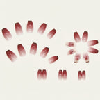 Shiny Butterfly Dark Pink - Press On Nail