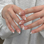 Coffee Latte French Almond Press-on Nails