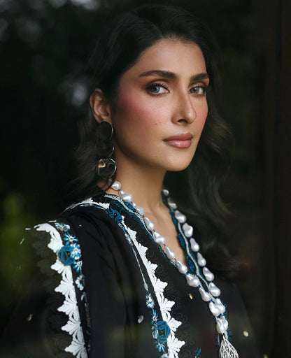 Dhanak-3PC Embroidered Shirt with Dhanak Embroidered Dupatta V113 - Unstitched