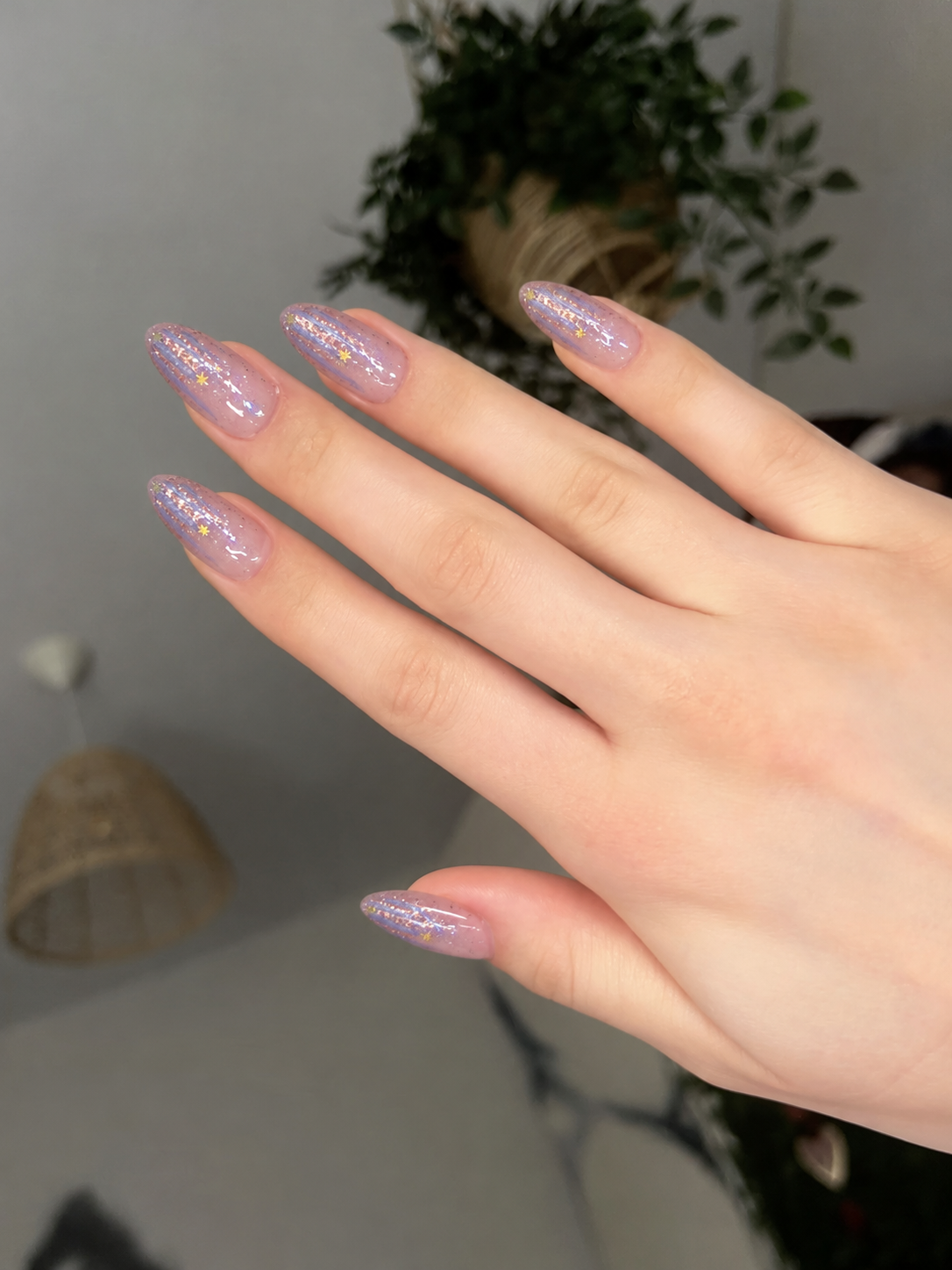 Sparkle Pink Square Press-on Nails