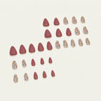 Florals & Primrose Pink Squoval Press-on Nails