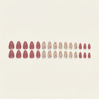 Florals & Primrose Pink Squoval Press-on Nails