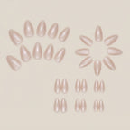Shiny Pink Long Almond Press-On Nails