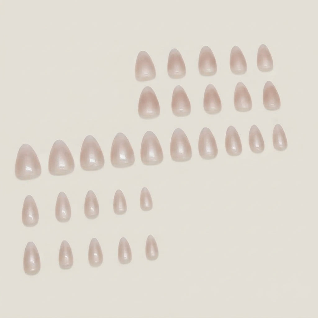 Shiny Pink Long Almond Press-On Nails