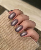 Grape Purple Cat-Eye Squoval Press-on Nails