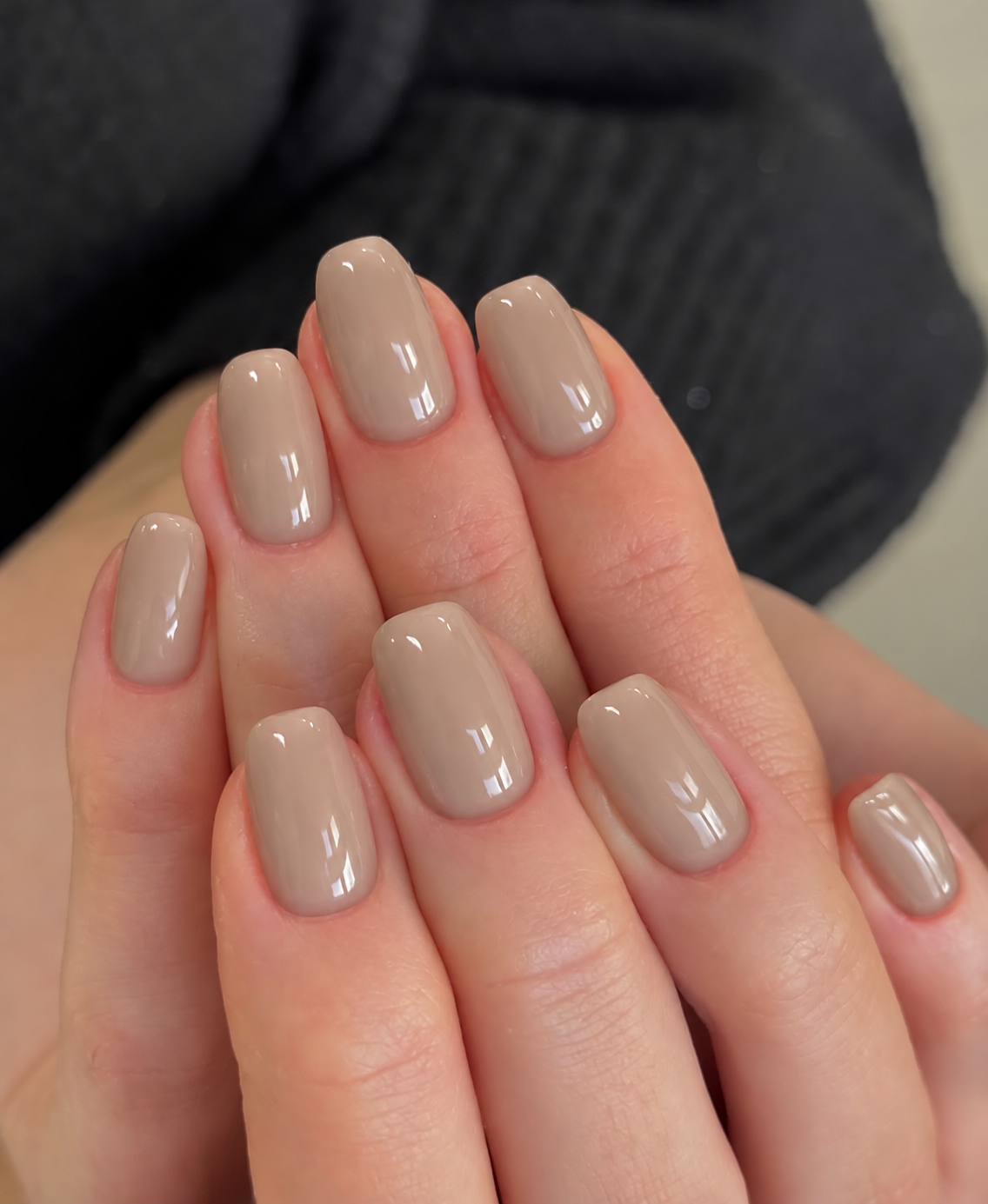 Light Coffee Square Press-on Nails