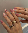 Morandi Pink Tulip Squoval Press-on Nails