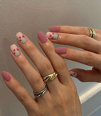 Morandi Pink Tulip Squoval Press-on Nails