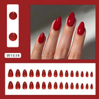 Scarlet Red Almond Press-on Nails