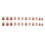 Caramel Amber Glitter Squoval Press-on Nails