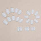 White French Tip Square Press-on Nails