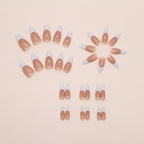 Coffee Latte French Almond Press-on Nails