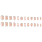 Silver Glitter French Square Press-on Nails