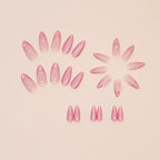 Pink Sakura Flower Almond Press-on Nails