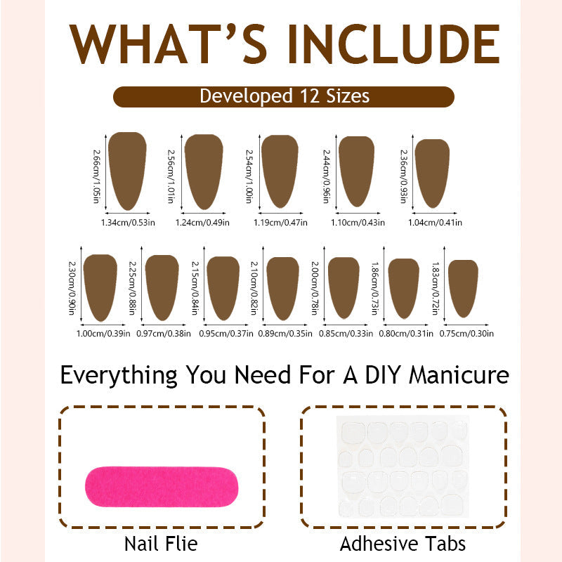 Leopard Tip Peachy Pink Almond Press-on Nails