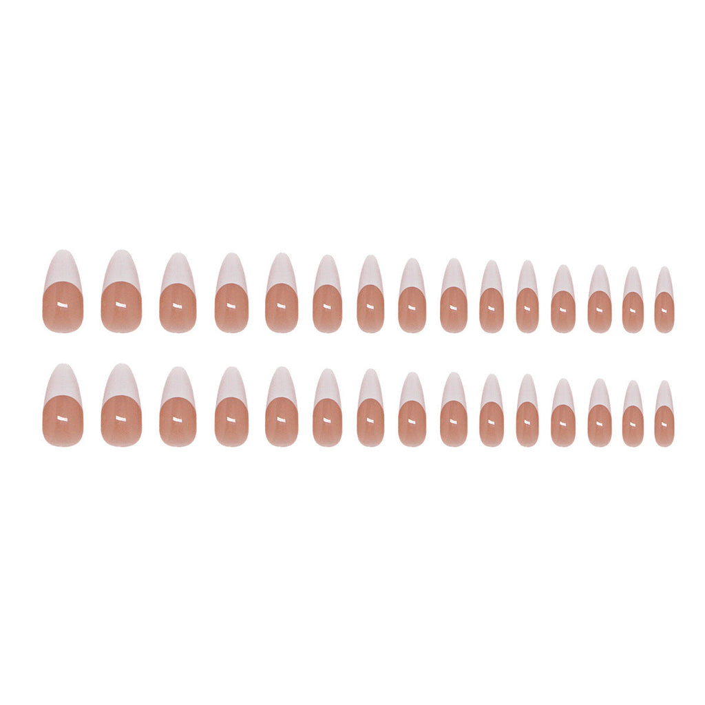 Coffee Latte French Almond Press-on Nails