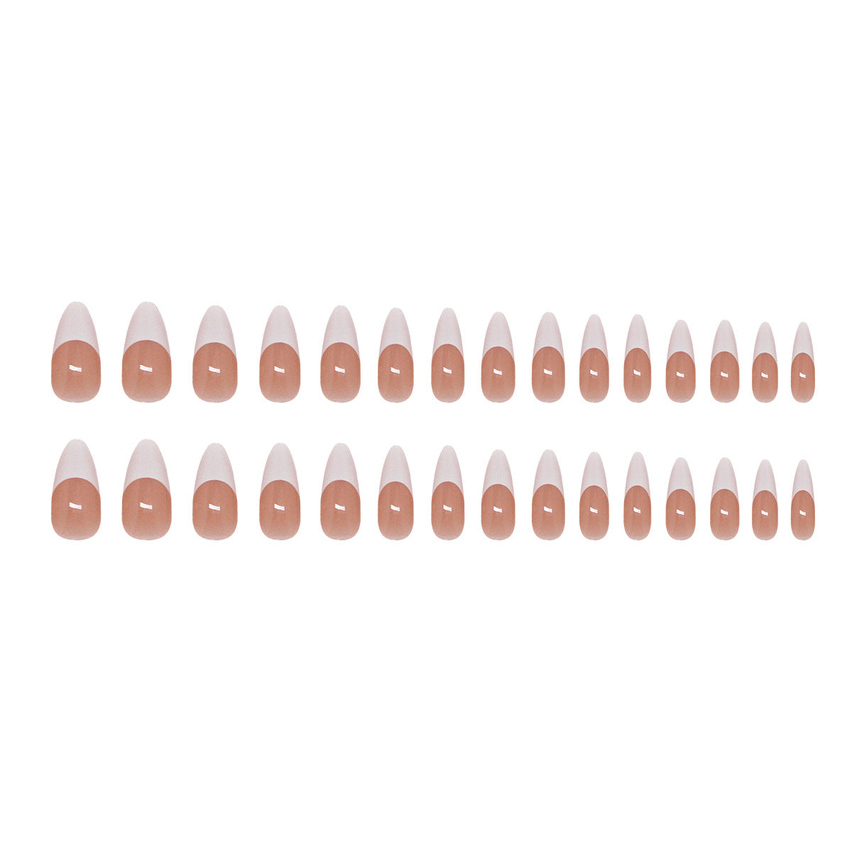 Coffee Latte French Almond Press-on Nails