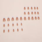 Coffee Latte French Almond Press-on Nails