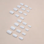 White French Tip Square Press-on Nails
