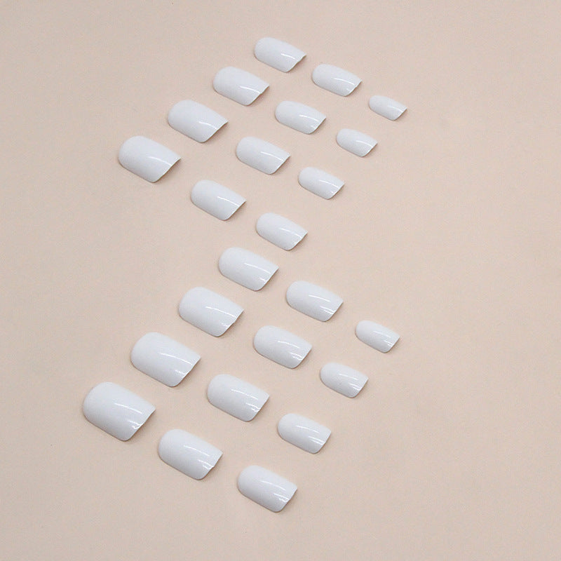 White French Tip Square Press-on Nails