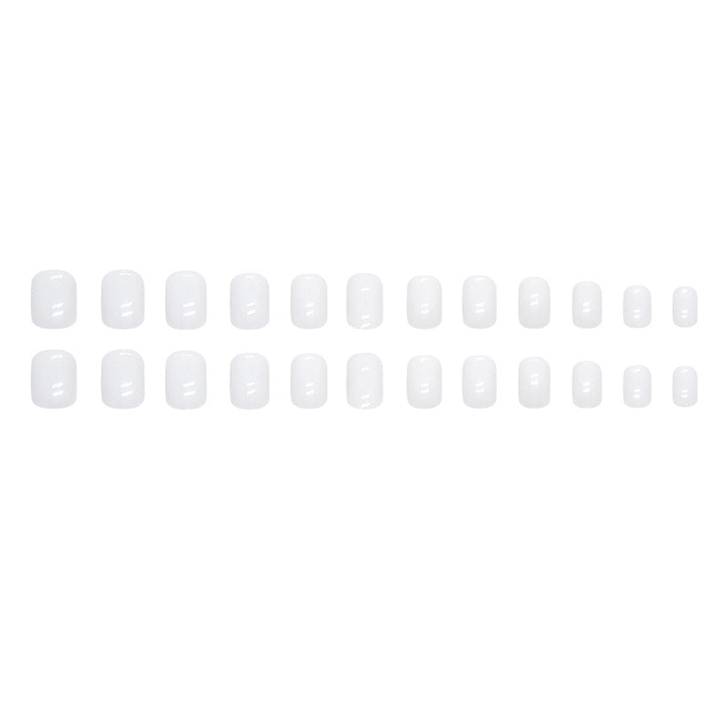 White French Tip Square Press-on Nails