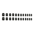Galaxy Chrome Black Squoval Press-on Nails