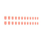 Silver Foil Pink Blush Coffin Press-on Nails
