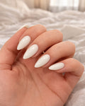 Off White Almond Press-on Nails