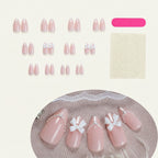 Pearl & Bow Shiny Squoval Press-on Nails