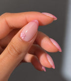 Pink Sakura Flower Almond Press-on Nails