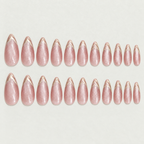 Pinkish Gold Foil Press-on Nails