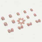 Rose Pink Square Press-on Nails