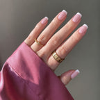 Soft Pink French Squoval Press-on Nails