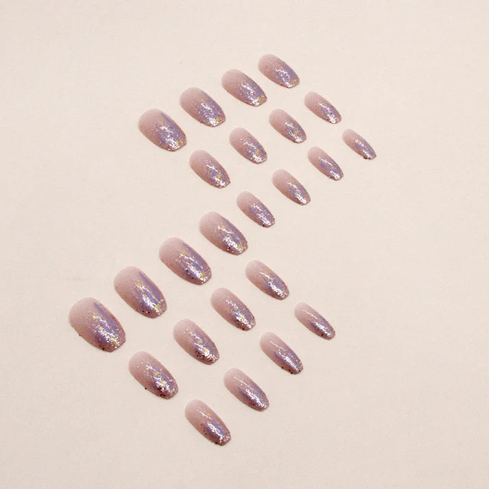 Sparkle Pink Square Press-on Nails